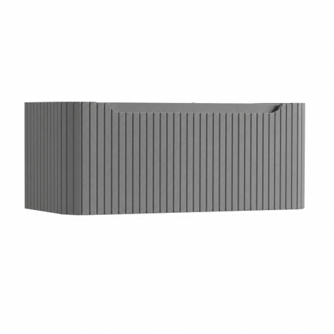 H&R Badmeubelen Juice Wastafelonderkast - 100x45x40cm - afgeronde hoeken - 3D-front - 1 lade - geïntegreerde greep - stone grey mat SW1259171