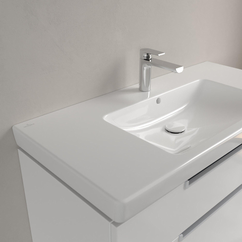 Villeroy & Boch Subway 2.0 meubelwastafel - 100x47cm - 1 kraangat - met overloop - White Alpine (glans wit) 1024058