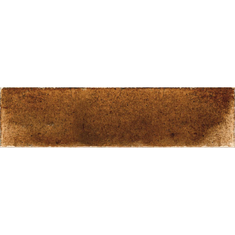 Terravito Giavelo wand- en vloertegel - 6x24.6cm - 8.4mm - Rechthoek - Overig - glans bruin - Caramel SW1601903