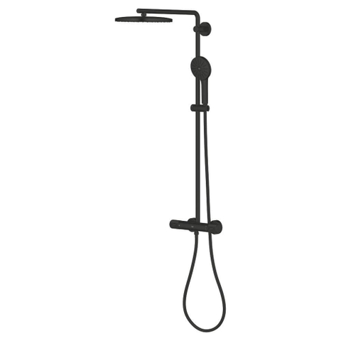 GroheVitalio Joy+douchesysteem met hoofddouche en handdouche280mmMat Zwart SW1590068