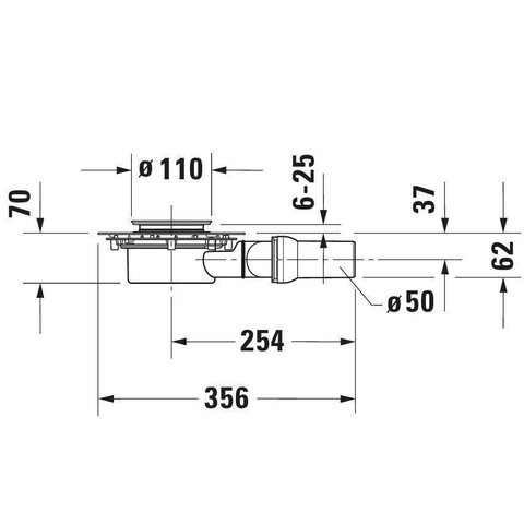 Duravit Douchebakafvoer - met potenstel of baddrager - hoogglans chroom SW93609