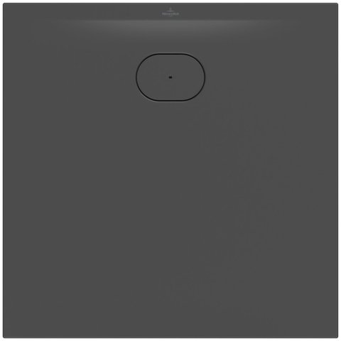 Villeroy & Boch Ecora douchebak - 90x90x3.5cm - afvoer korte zijde - anthracite (antraciet) SW1558990