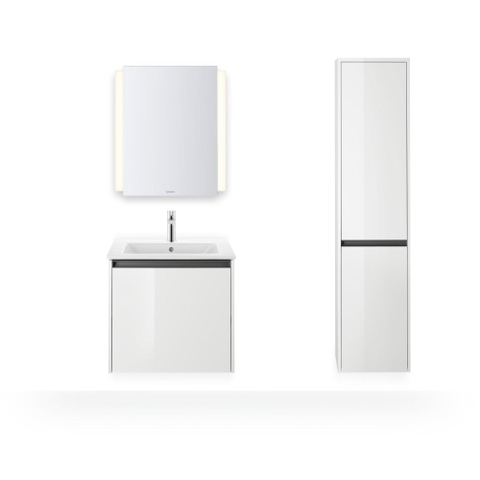 Duravit Ketho.2 Hoge kast - met 2 deuren - 40x176x36cm rechts - met tip onwit - hoogglans wit SW773141