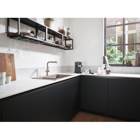 Hansgrohe Talis m54 - 1 greeps keukenmkr - 270 met uittrekbare uitloop - rvs look SW528891