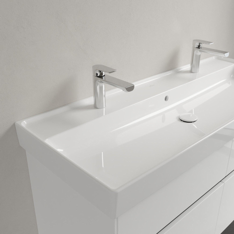 Villeroy & Boch Collaro meubelwastafel - 120x47cm - met overloop - 2 kraangaten - White Alpine (glans wit) SW358328