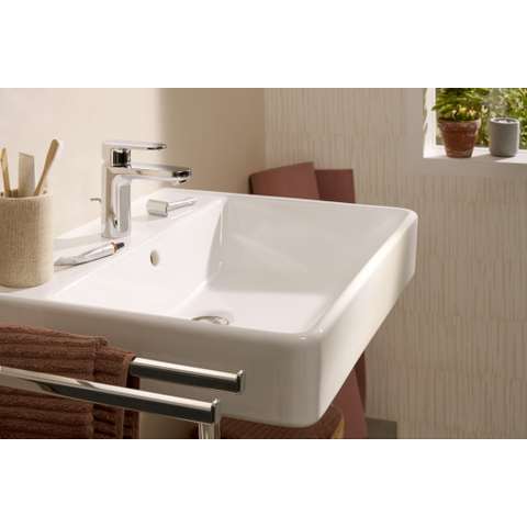 Hansgrohe Xanuia Q Wastafel/Fontein - 60x48cm - inbouw - 1 kraangat - met overloop - glans wit SW1165071