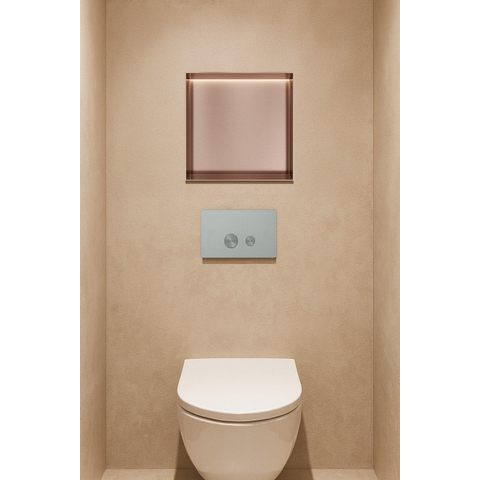 Hotbath &MORE Inbouwbox of inbouwnis - 30x30x10 - frameless + LED - PVD - geborsteld koper SW1246549