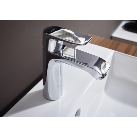 Hansgrohe Metris 1 greeps wastafelkraan - 110 met trekwaste - hoogglans chroom 0450906