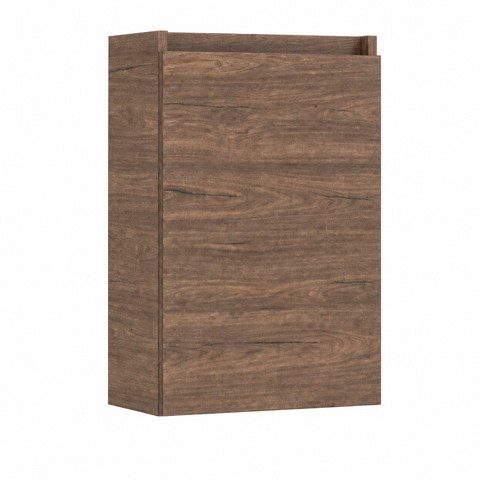 HR meubles de salle de bain Qubic meuble lave-mains - 40x21.8x62cm - 1 porte - gauche ouvrant - sans poignée - noyer SW531213