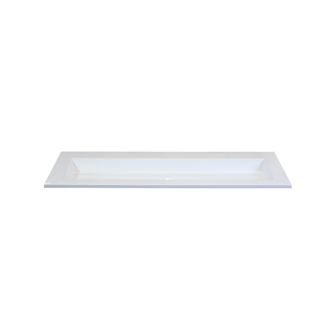 H&R Badmeubelen Thin wastafel kunststeen 120,5x2x45,5cm enkel wit mat zkrg SW458036