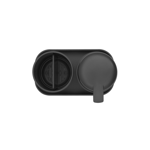 Brabantia ReNew Ensemble d'accessoires pour la salle de bains Kit de 3 Distributeur de savon, Porte brosse à dents et Plateau Dark Grey Gris SW454750