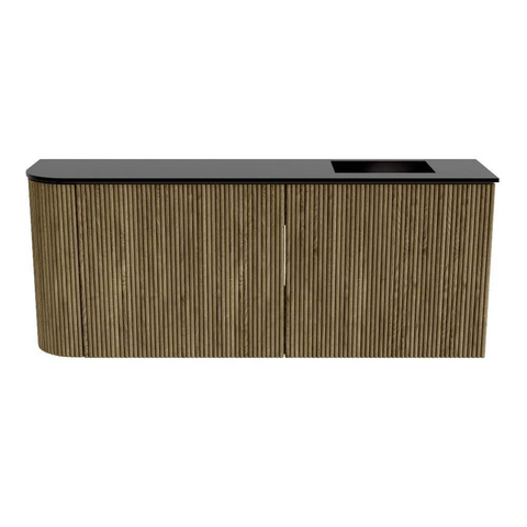 Mondiaz JOYA 101.6cm meuble de salle de bains - arrondi gauche couleur Dusk - Vasque FAYE position Droite 1 trou de robinet couleur Urban SW1421667