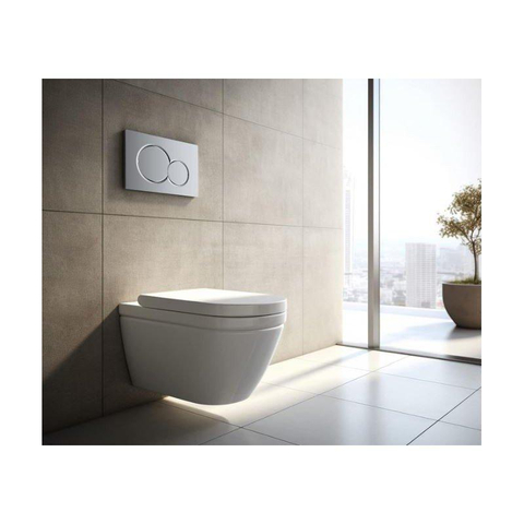 Geberit Sigma01 bedieningsplaat - 2-toets spoeling - ronde knoppen - mat chroom gelakt - mat chroom SW420175