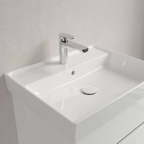 Villeroy & Boch Collaro wastafel - 60x47cm - met overloop - 1 kraangat - White Alpine (glans wit) SW358307