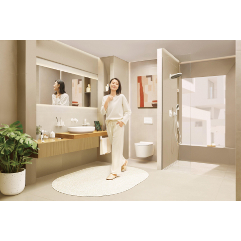 Hansgrohe Tecturis s Eengreeps wastafelkraan - inbouw - voor wandmontage - met uitloop 16 - 5 cm - wit SW918741