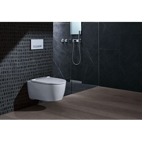 Geberit One pack Wandcloset - diepspoel - turboflush - 37x54cm - closetzitting - Designafdekking wit - KeraTect - glans wit SW420192