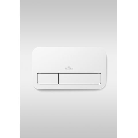 Villeroy & Boch Viconnect 2 knops bedieningsplaat - 25.3x14.5cm - glans wit GA41210