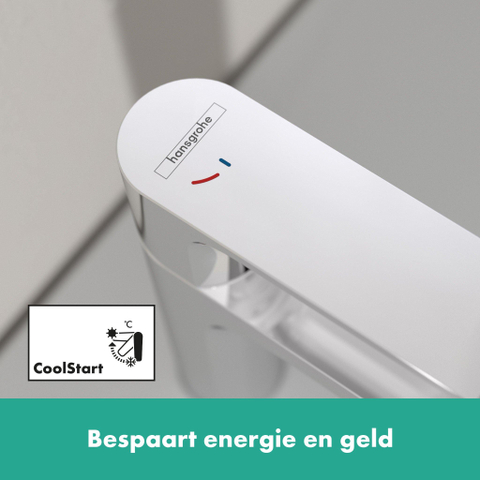 Hansgrohe Rebris e 1 greeps wastafelkraan - 110 - coolstart - zonder afvoer - hoogglans chroom SW796372