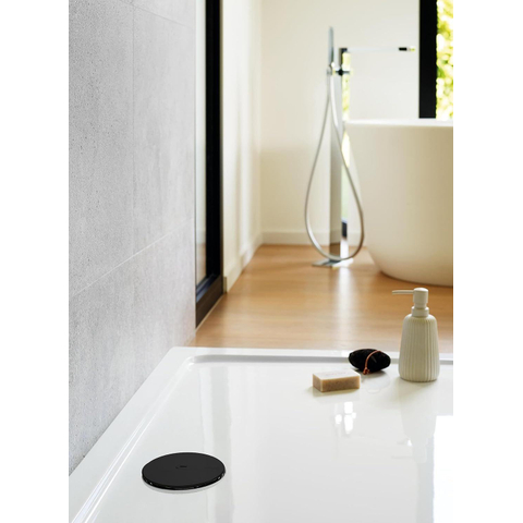 Wirquin Slim+ Couvercle - ABS - pour bonde de douche - noir mat SW1165057