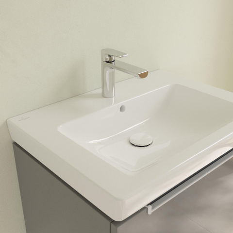 Villeroy & Boch Subway 2.0 meubelwastafel - 65x47cm - 1 kraangat - met overloop - White Alpine (glans wit) 1024097