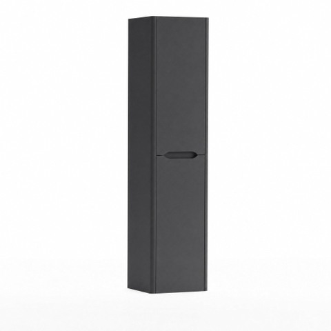 H&R badmeubelen Juice Hoge Kast - 40x35x170cm - met ronde hoeken - 2 deuren - rechtsdraaiend - antraciet mat SW875808