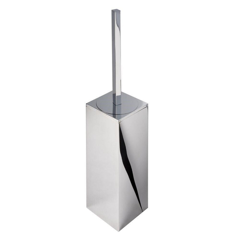 Geesa Modern Art Brosse de WC avec support Chrome (tête de brosse blanche) 0650151