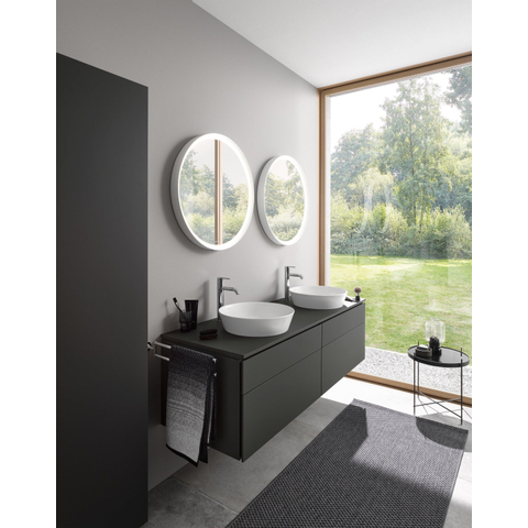 Duravit Cape cod Opzetwastafel - 43x43cm - zonder kraangat - zonder overloop m.wit - mat wit SW297014