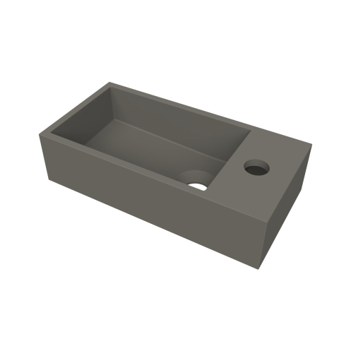 Arcqua Flair lave-mains - 36x18x9cm - quartz - trou robinet droite - quartz gris mat SW1474763