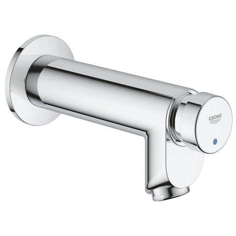 Grohe Euroeco Cosmopolitan S Waterbesparende Tapkraan - zelfsluitend - voor artikel 44593 - blauw/rood - chroom 0441904
