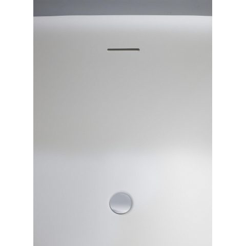 Duravit Cape cod Kunststof bad acryl ovaal - vrijstaand - met aangevormd paneel - 185x85x62cm - met af en overloopgarnituur - mat wit 0300894