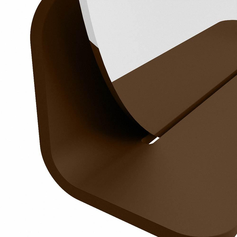 Mondiaz SPOT spiegel – Ø40 cm – met planchet – Rust (bruin) SW1235599