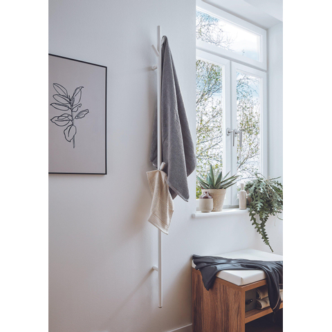 Smedbo Dry Handdoekradiator - 10.7x172x8cm - ophangen - RVS Mat Wit SHOWROOMMODEL SHOW26170