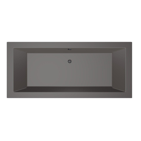 Xenz Society Baignoire duo - 200x90x53 - bonde centrale - acrylique - anthracite SW103374