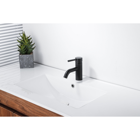 Fortifura Calvi Wastafelkraan - 14.8cm - opbouw - mat zwart -licht beschadigd- OUTLETSTORE STORE43929