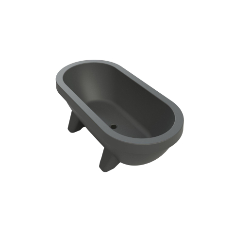 Gardentub Baignoire îlot (extérieur) - 194x94x66cm - synthétique - compatible à l'extérieur - anthracite mat SW1017087