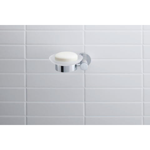 Duravit D-code Zeephouder - glas rechts - hoogglans chroom GA49406