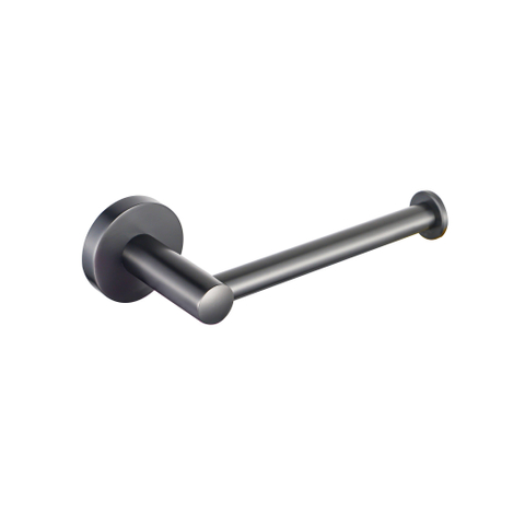 Fortifura Calvi toiletrolhouder/reserverolhouder - zonder klep - rond - PVD - Geborsteld gunmetal (antraciet) OUTLETSTORE STORE43787