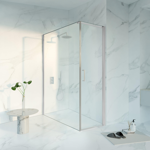 Fortifura Galeria Douchecabine - 60x160x200 - Profiel veiligheidsglas - antikalk - hoogglans chroom SW1444104
