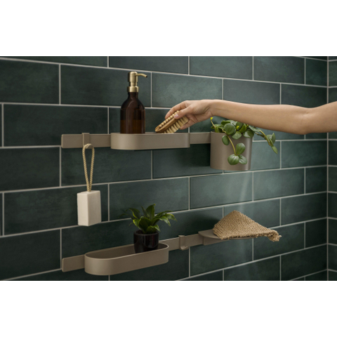 Hansgrohe WallStoris Planet Edition Opbergmandje - gerecycled - mat zand (beige) SW918824