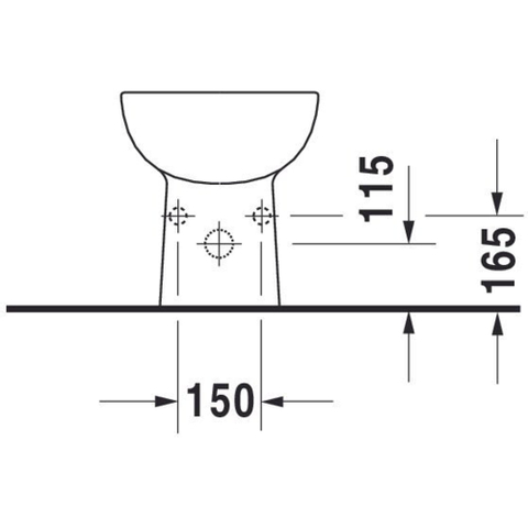 Duravit D-code Staand bidet - 540mm - 1 kraangat - met overloop - glans wit 0315122