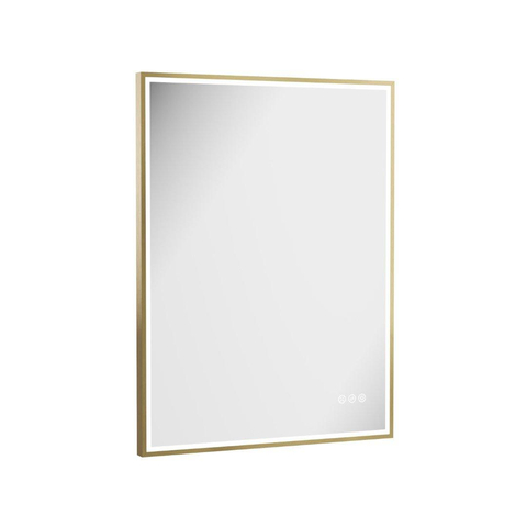 Crosswater MPRO spiegel – 80x60 cm – directe LED rondom – Messing geborsteld (goud) SW1026477