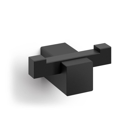 Zack Carvo Handdoekhaak - 7x3cm - dubbel - zwart SW377907