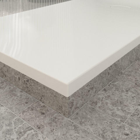 Villeroy & Boch Ecora douchebak - 160x90x4.5cm - afvoer korte zijde - white alpine (wit) SW1558882