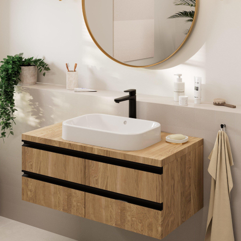 Hansgrohe Vernis Blend Eengreeps wastafelmengkraan - 190 met PopUp - trekwaste - mat zwart SW651526