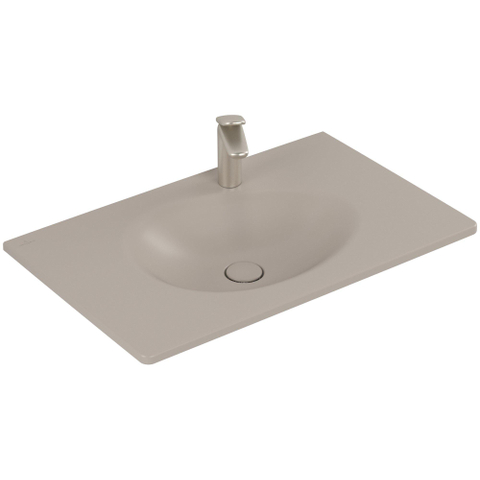 Villeroy & Boch Antao meubelwastafel - 80x50cm - 1 kraangat - met overloop CeramicPlus - mat almond (beige) SW957923