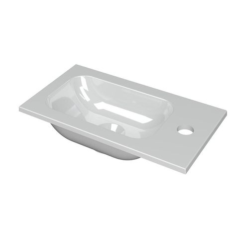 INK Enter lave-mains - 40x22x1cm - polystone - 1 trou robinet - blanc brillant SW693046