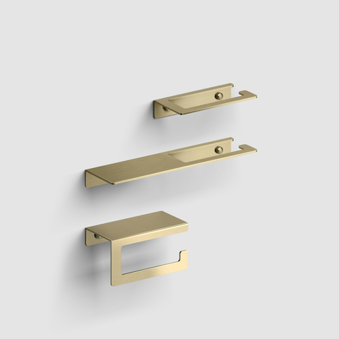 Clou Fold porte-rouleau de toilette sans couvercle or brossé PVD SW917271
