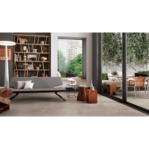 ÉCHANTILLON Ceralto Briano Rock Carrelage sol et mur 75x75cm 10mm rectifié R9 grès cérame Acciaio SW914145