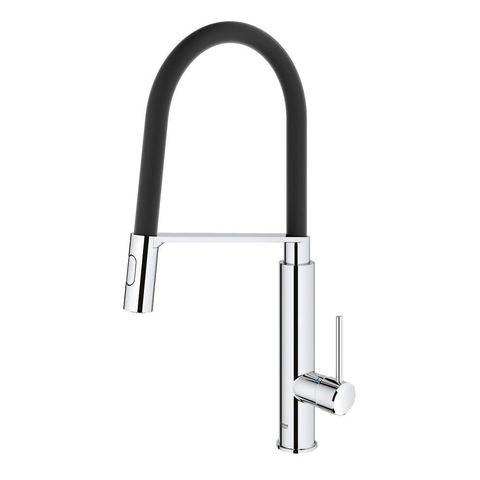 GROHE Concetto Robinet de cuisine avec mousseur extractible et inverseur automatique de jet douche à mousseur chrome SW86839