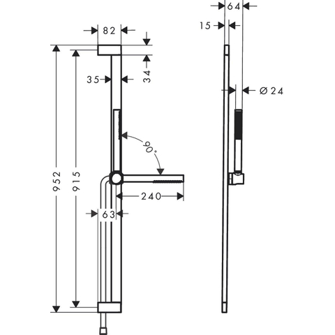 Hansgrohe Pulsify s Doucheset - 100 - 1jet - ecosmart - glijstang 90cm - hoogglans chroom SW918129